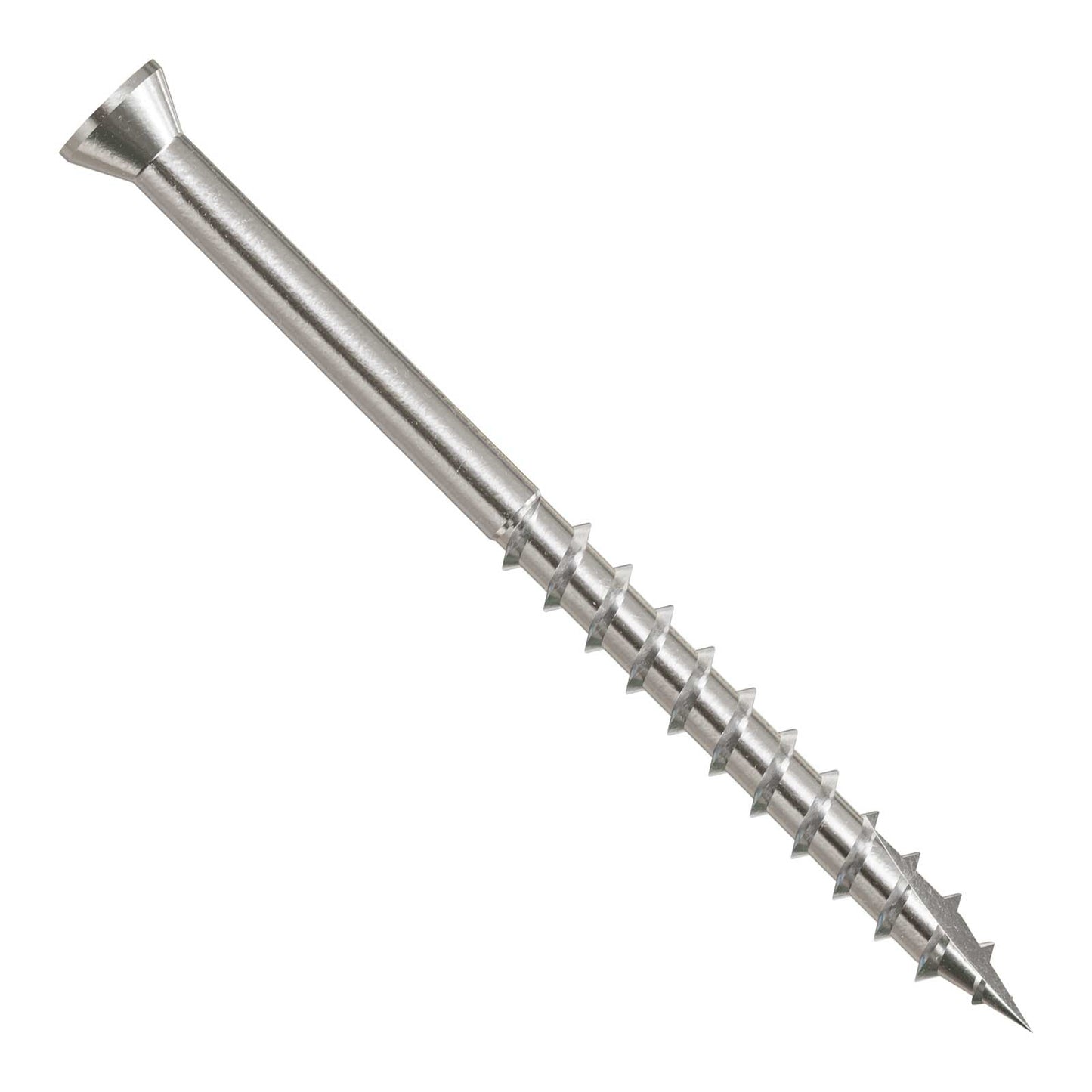 Metal screw on a white background