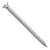Metal screw with threading on a white background