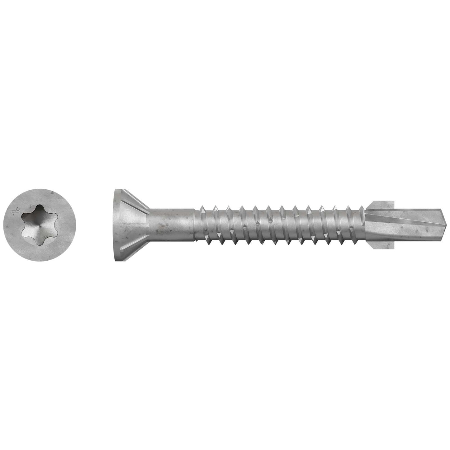 #12 x 1-3/4" Quik Drive TB Self-Drilling Wood-To-Steel Collated Screws, N2000 Galvanized, Pkg 1000