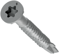 #12 x 1-3/4" Quik Drive TB Self-Drilling Wood-To-Steel Collated Screws, N2000 Galvanized, Pkg 1000