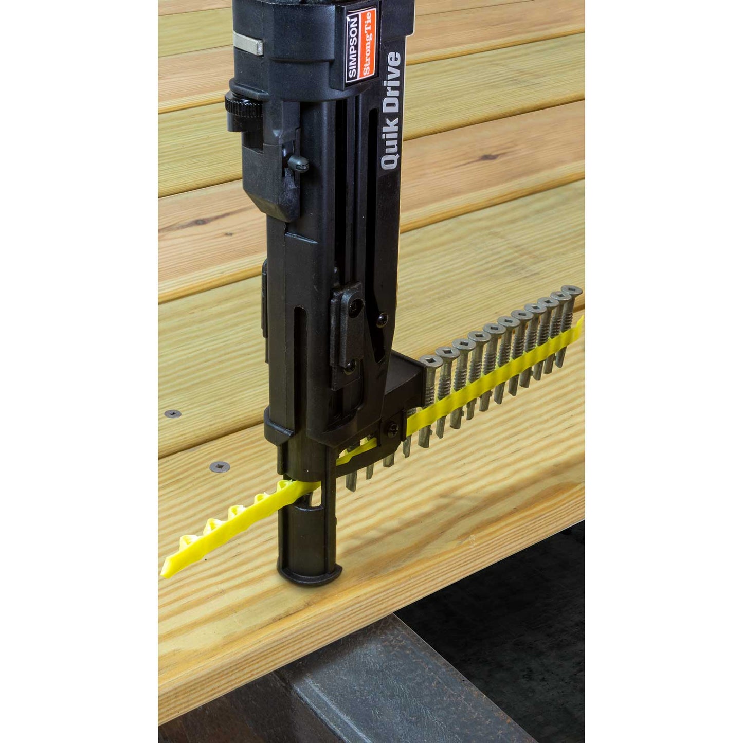 #14 x 1-3/4" Quik Drive TB Self-Drilling Wood-To-Steel Collated Screws, N2000 Galvanized, Pkg 1000