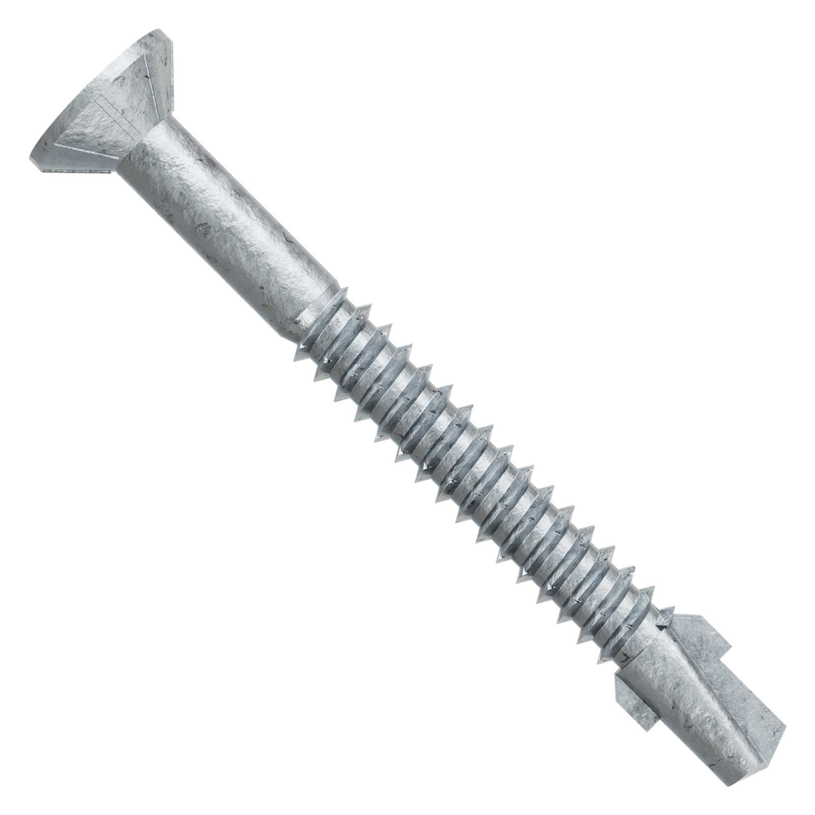 #14 x 2-3/8" Quik Drive TB Self-Drilling Wood-To-Steel Collated Screws, N2000 Galvanized, Pkg 750