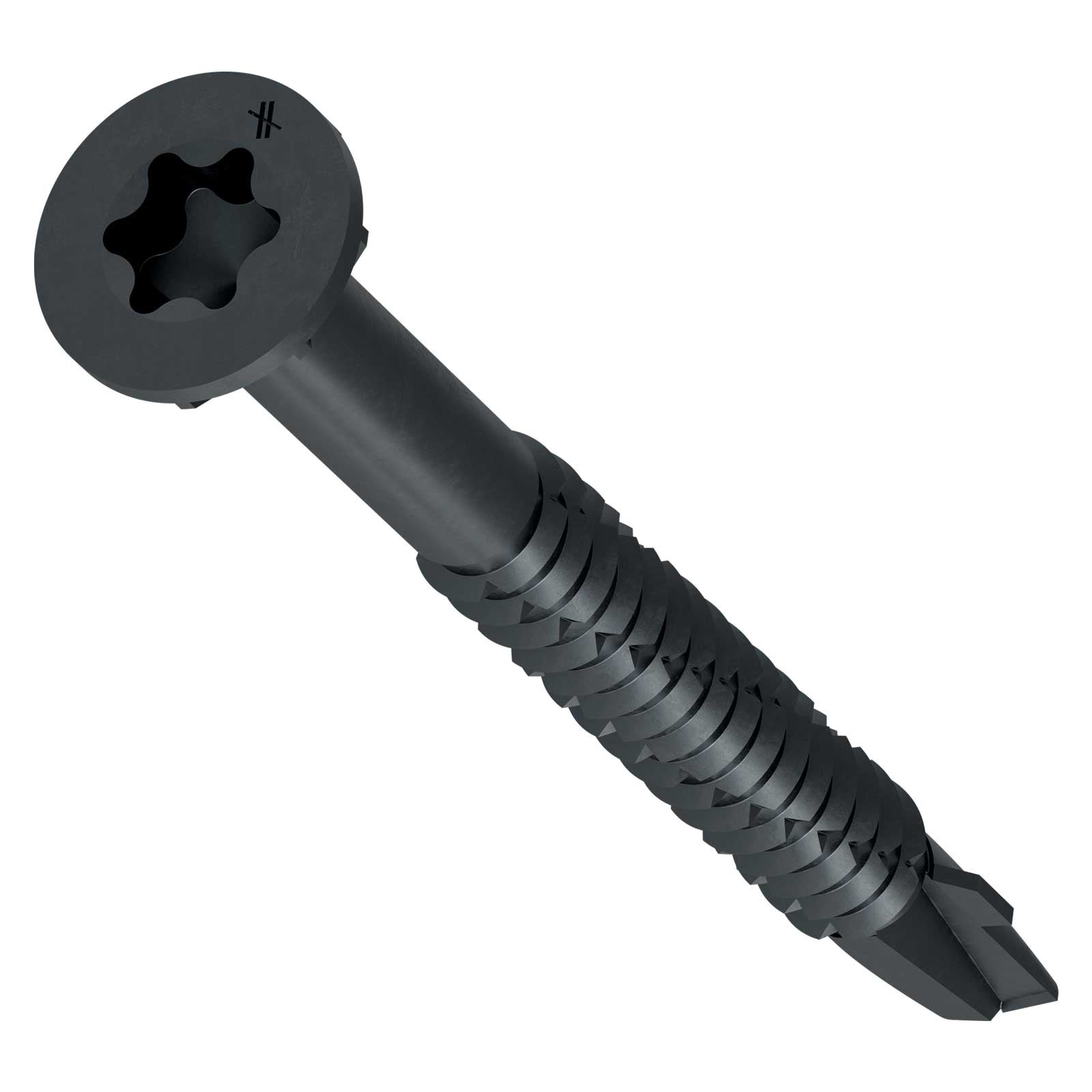 #12 x 2-3/8" Quik Drive TB Self-Drilling Wood-To-Steel Collated Screws, Black Phosphate, Pkg 1000