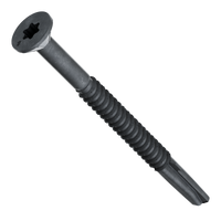 #14 x 3" TF Self-Drilling Wood-To-Steel Collated Screws, Black Phosphate, Pkg 750