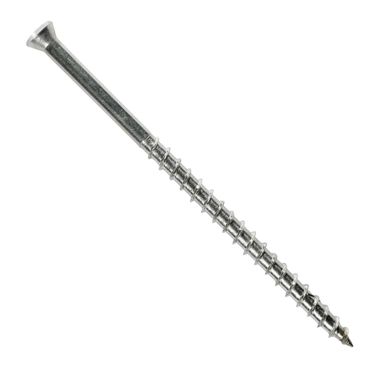 Metal screw on a white background