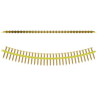 #8 x 1" Quik Drive WSFLRV Wood-To-CFS/Aluminum Collated Screws, Yellow Zinc, Pkg 2500