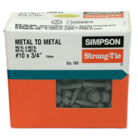 #10 x 3/4" XE Exterior Structural Metal Screw - Quik Guard Coating - Pkg 100
