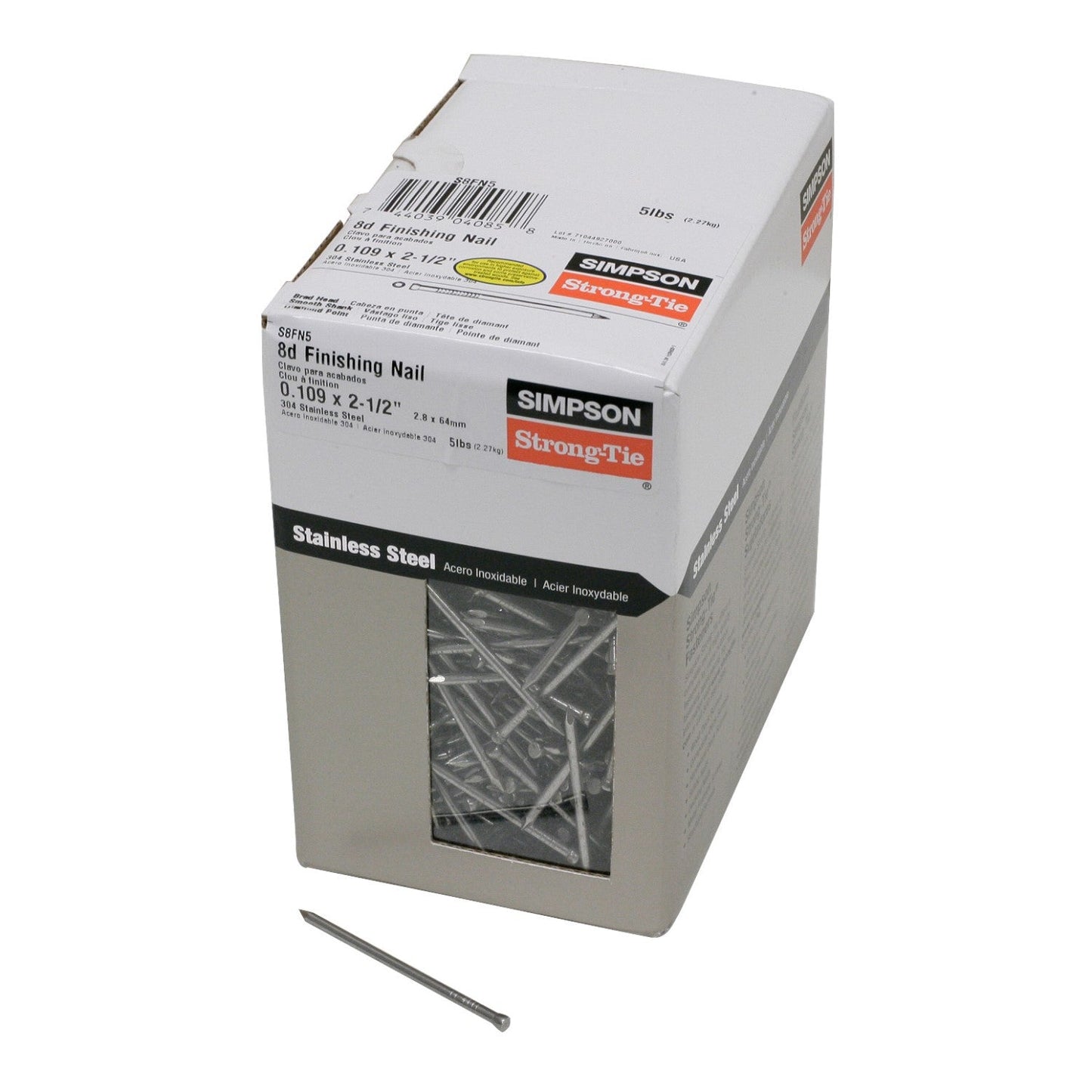 Finishing_Nails - S8FN5 5lb. Shown