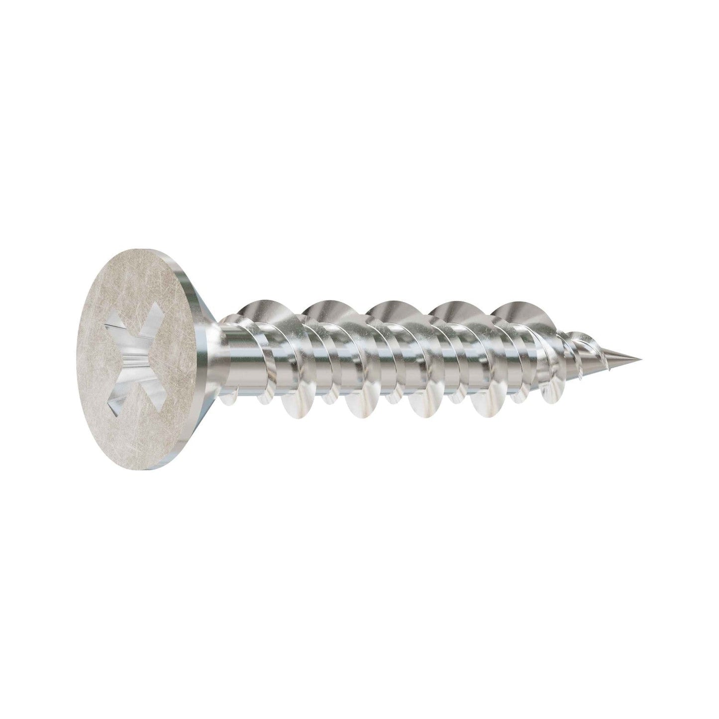 Flat Head Marine Screw with Teeth - 316 Stainless Steel - T10J100FXC shown