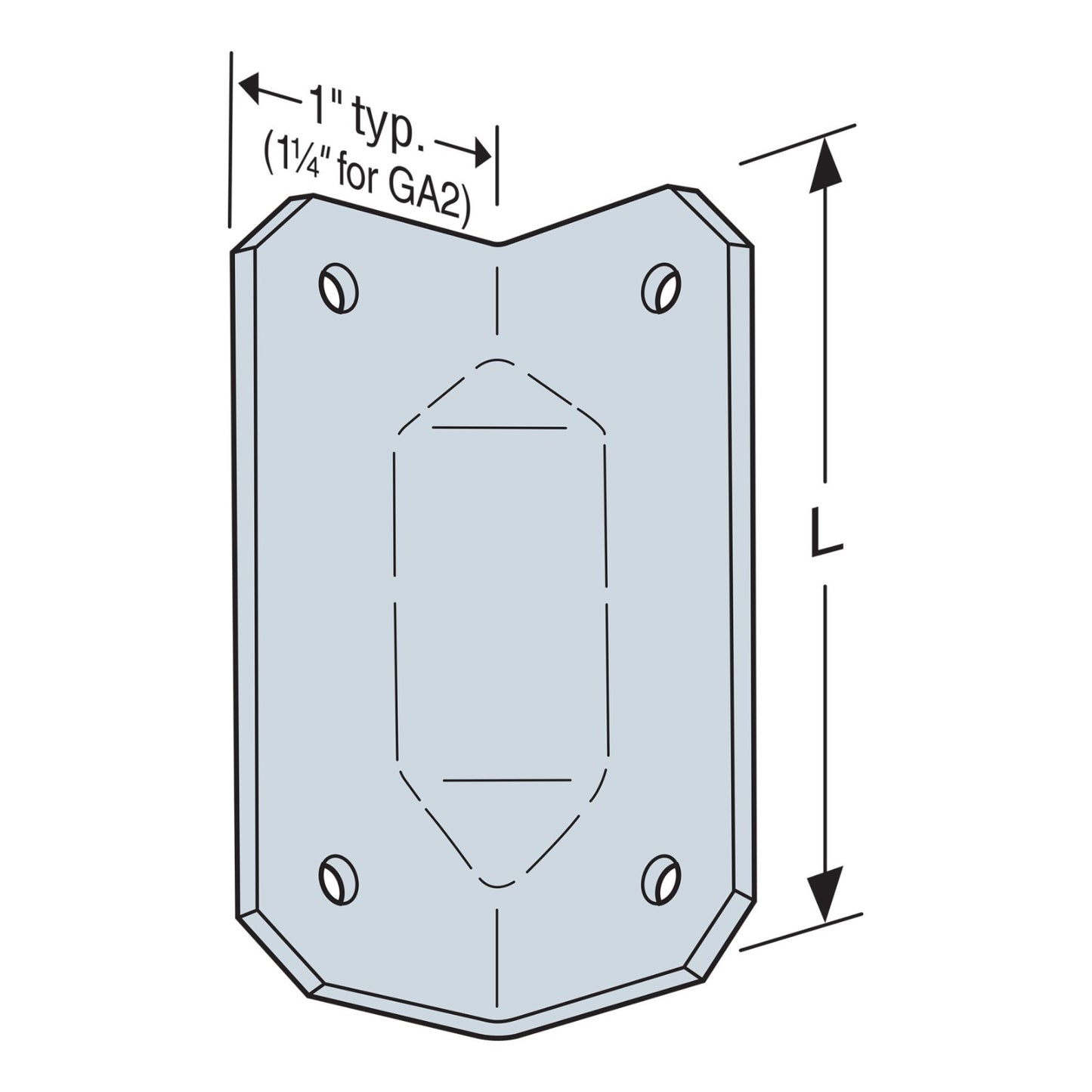 Simpson Strong-Tie GA Reinforcing Framing Angle specs