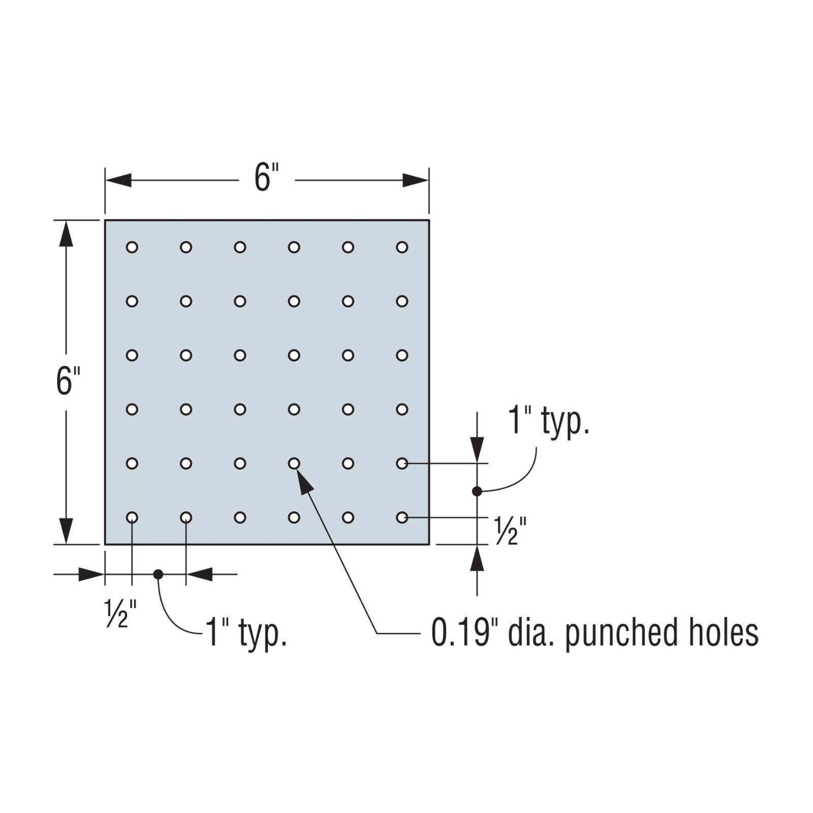 Simpson Strong-Tie GP Gusset Plate specification illustration