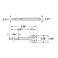 5/16" x  2-1/4" Galvanized Eye Bolt