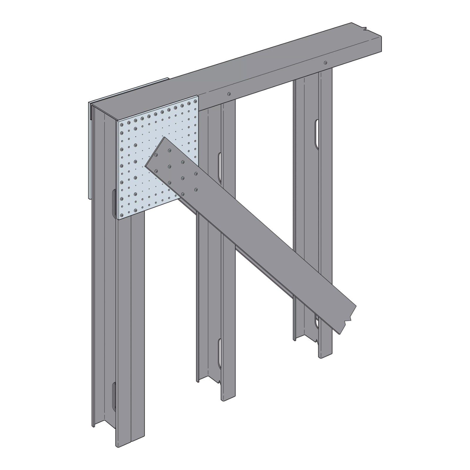 Simpson Strong-Tie Gusset plate installation illustration