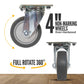 Heavy-Duty H-Style Moving Dolly with 4" Wheels | 18" x 30" Mover-Grade Transport