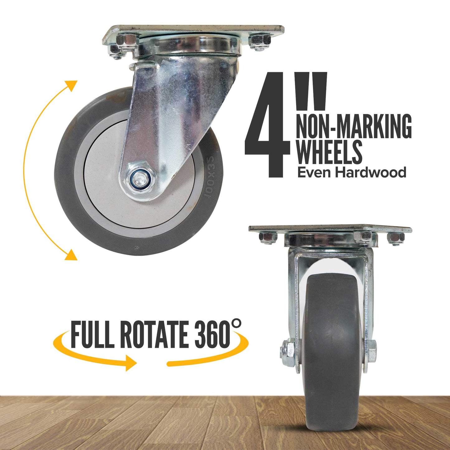 Heavy-Duty H-Style Moving Dolly with 4" Wheels | 18" x 30" Mover-Grade Transport