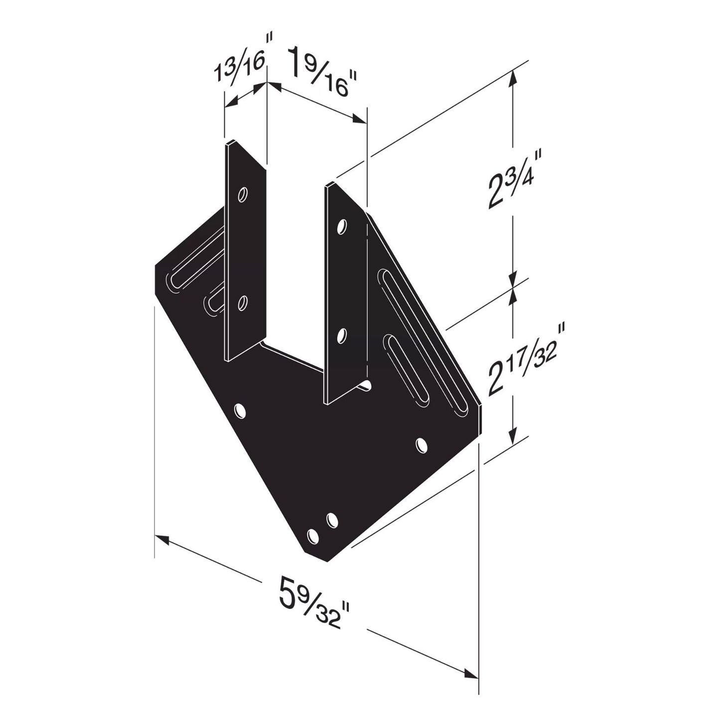 Simpson Strong-Tie H1APC Ornamental 18 Gauge Hurricane Tie - Black Powder Coat, ZMAX Specification 