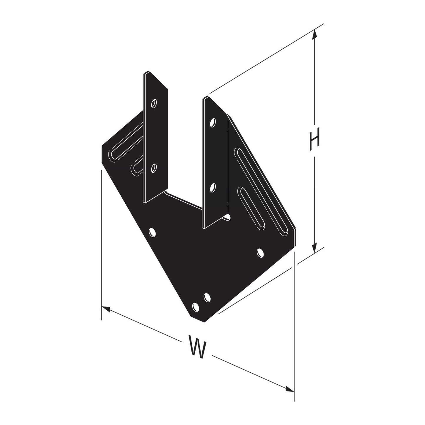 Simpson Strong-Tie H1APC Ornamental 18 Gauge Hurricane Tie - Black Powder Coat, ZMAX Specification 