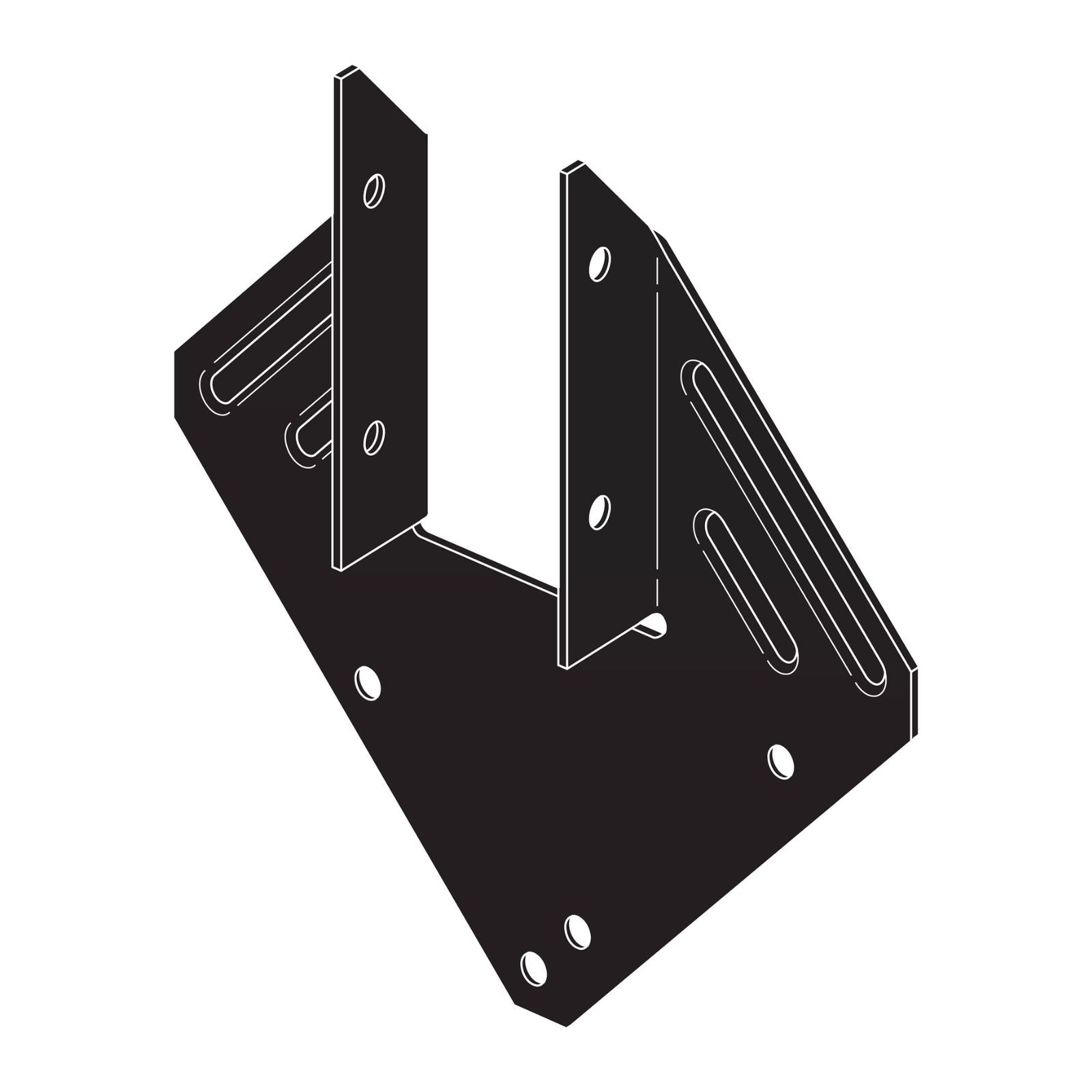 Simpson Strong-Tie H1APC Ornamental 18 Gauge Hurricane Tie - Black Powder Coat, ZMAX Specification 