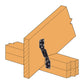 Simpson Strong-Tie H2.5APC 18 Gauge Ornamental Hurricane Tie - Black Powder Coat, ZMAX Installation illustration