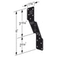 Simpson Strong-Tie H2.5APC 18 Gauge Ornamental Hurricane Tie - Black Powder Coat, ZMAX Specification 