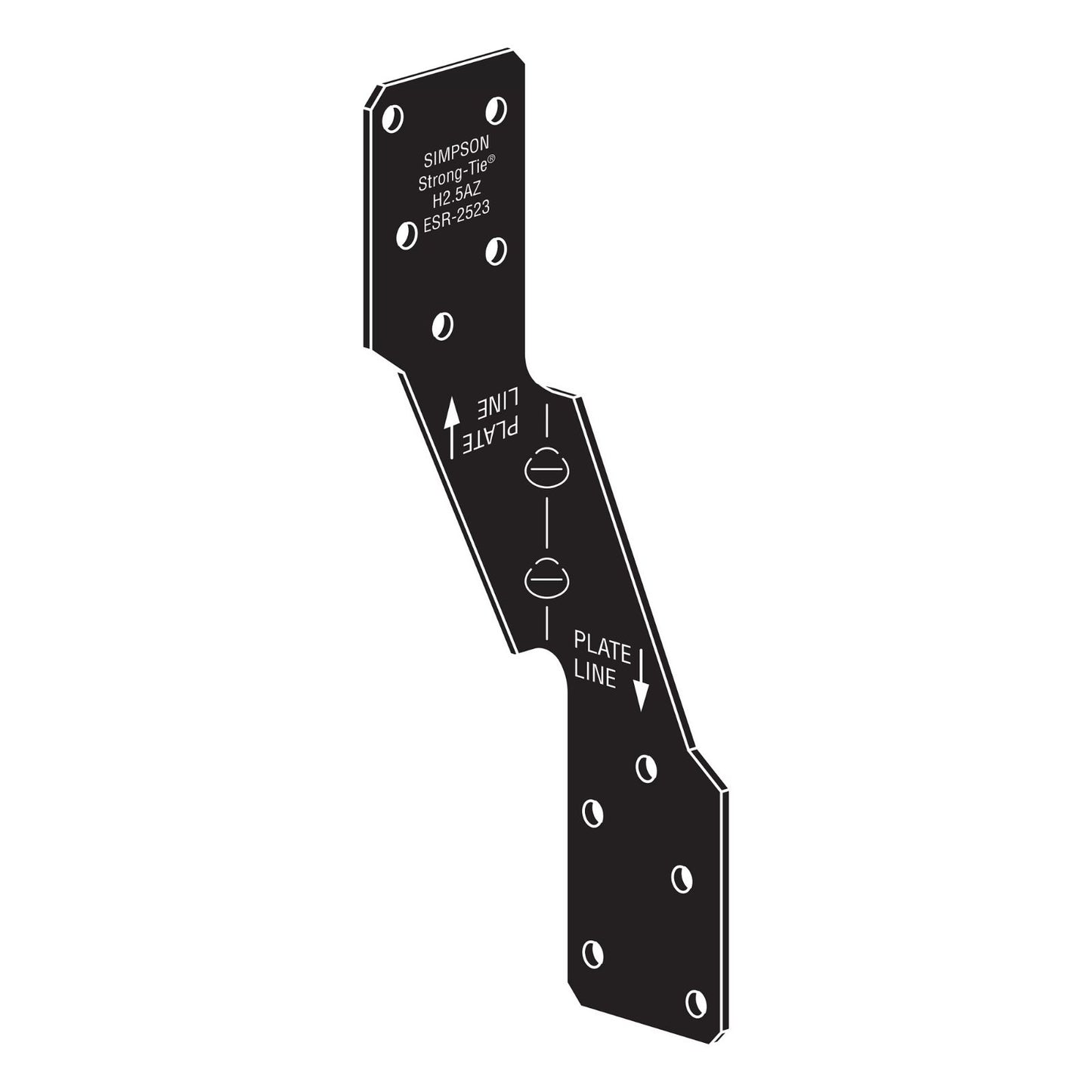 Simpson Strong-Tie H2.5APC 18 Gauge Ornamental Hurricane Tie - Black Powder Coat, ZMAX Specification 