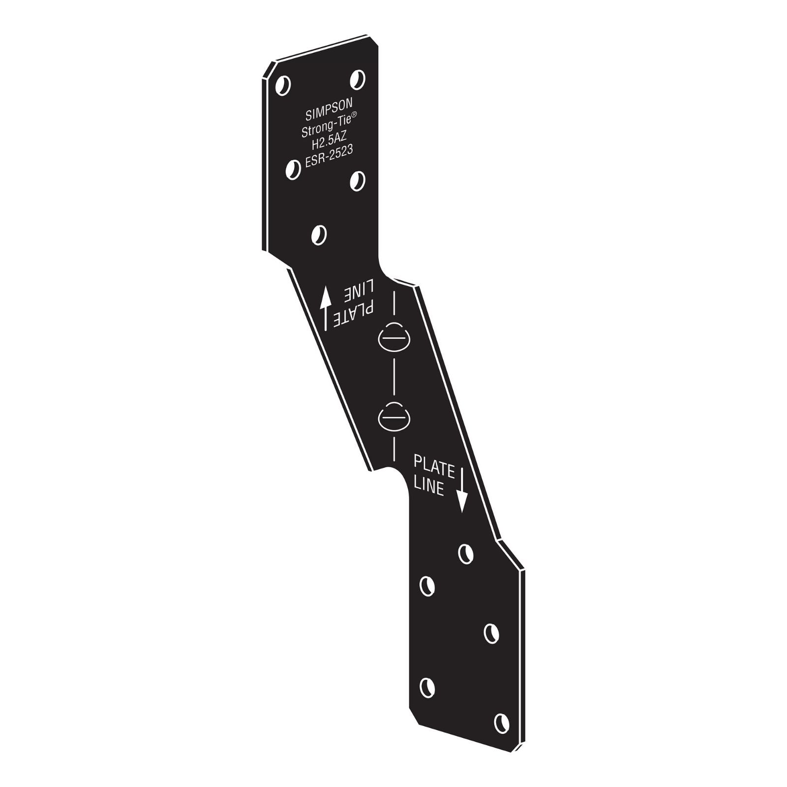 Simpson Strong-Tie H2.5APC 18 Gauge Ornamental Hurricane Tie - Black Powder Coat, ZMAX Specification 