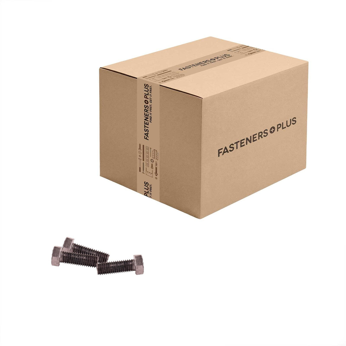 Conquest 1/2" x 1" A307 Grade A Fully Threaded Hex Bolt - Plain - Carton of 600