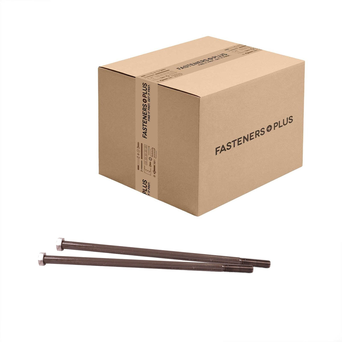 Conquest 1/2" x 12" A307 Grade A Hex Bolt - Plain - Carton of 70