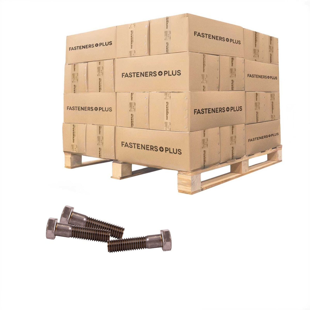Conquest 1/2" x 2" A307 Grade A Hex Bolt - Plain - Pallet of 12,600