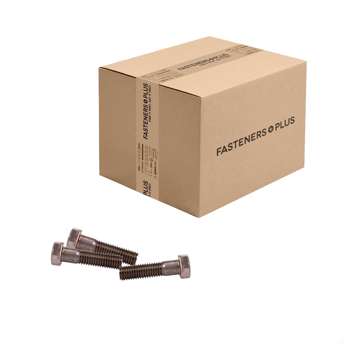 Conquest 1/2" x 2" A307 Grade A Hex Bolt - Plain - Carton of 350
