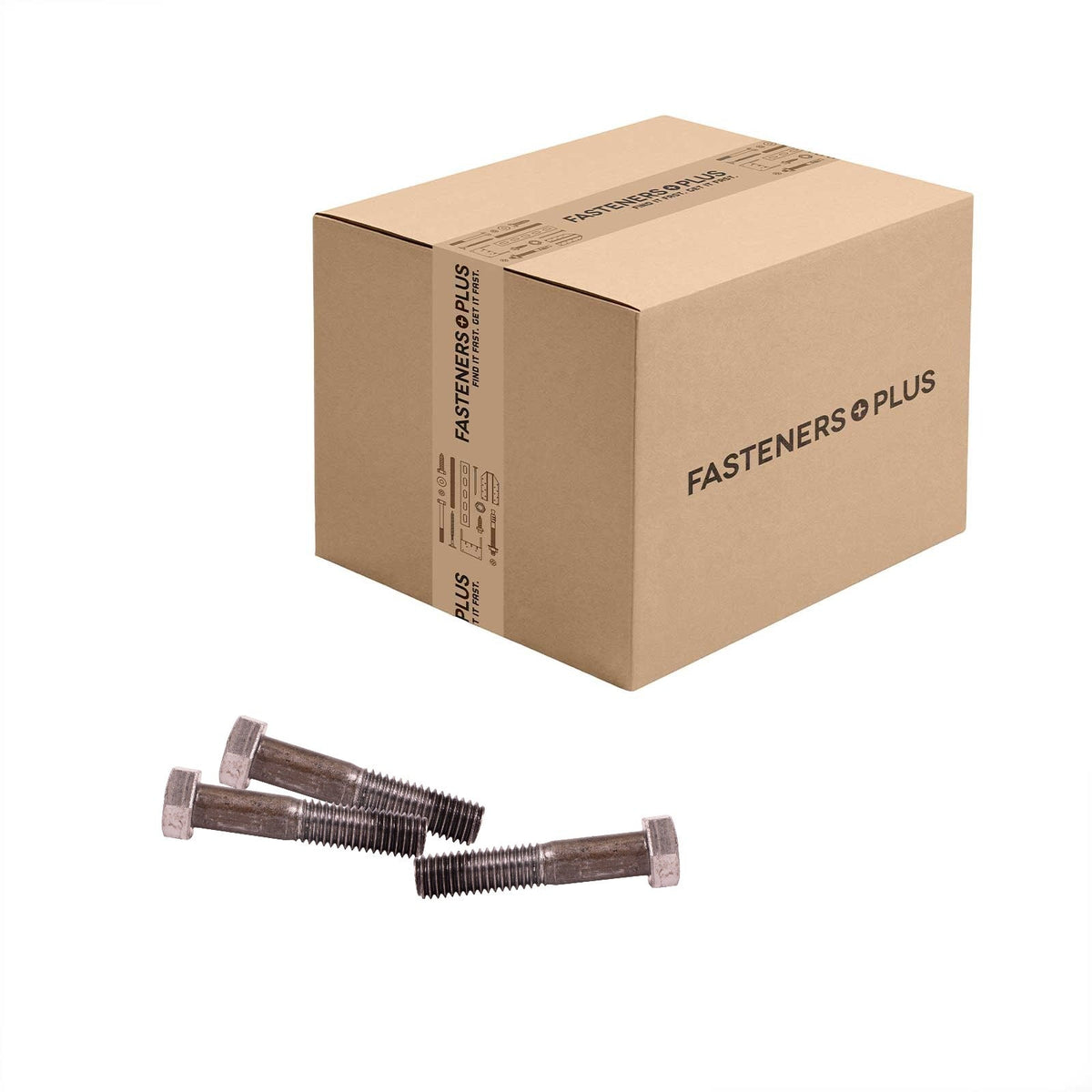 Conquest 1/2" x 2-1/2" A307 Grade A Hex Bolt - Plain - Carton of 275