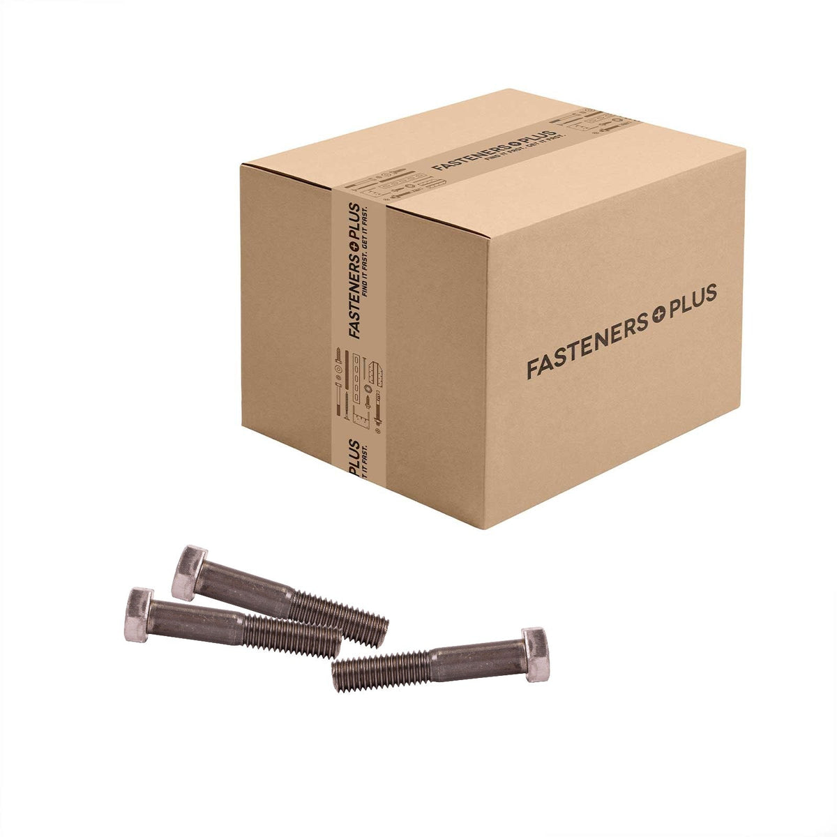Conquest 1/2" x 2-3/4" A307 Grade A Hex Bolt - Plain - Carton of 300