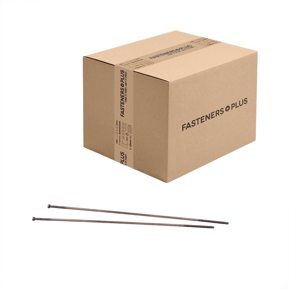 Conquest 1/2" x 36" A307 Grade A Hex Bolt with 6" Thread - Plain - Carton of 30