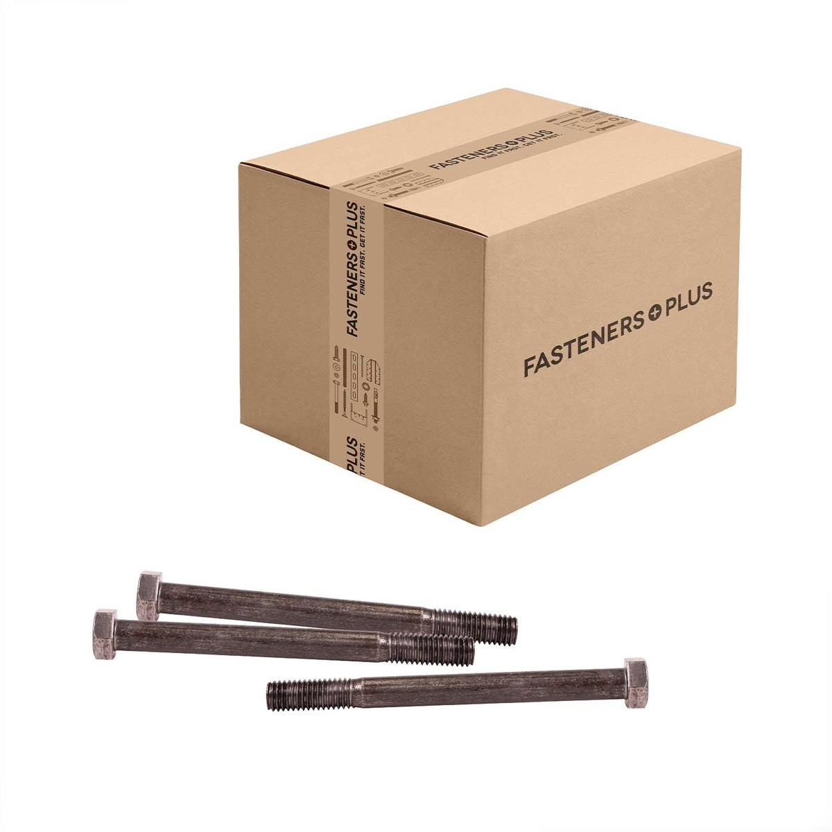 Conquest 1/2" x 5-1/2" A307 Grade A Hex Bolt - Plain - Carton of 150