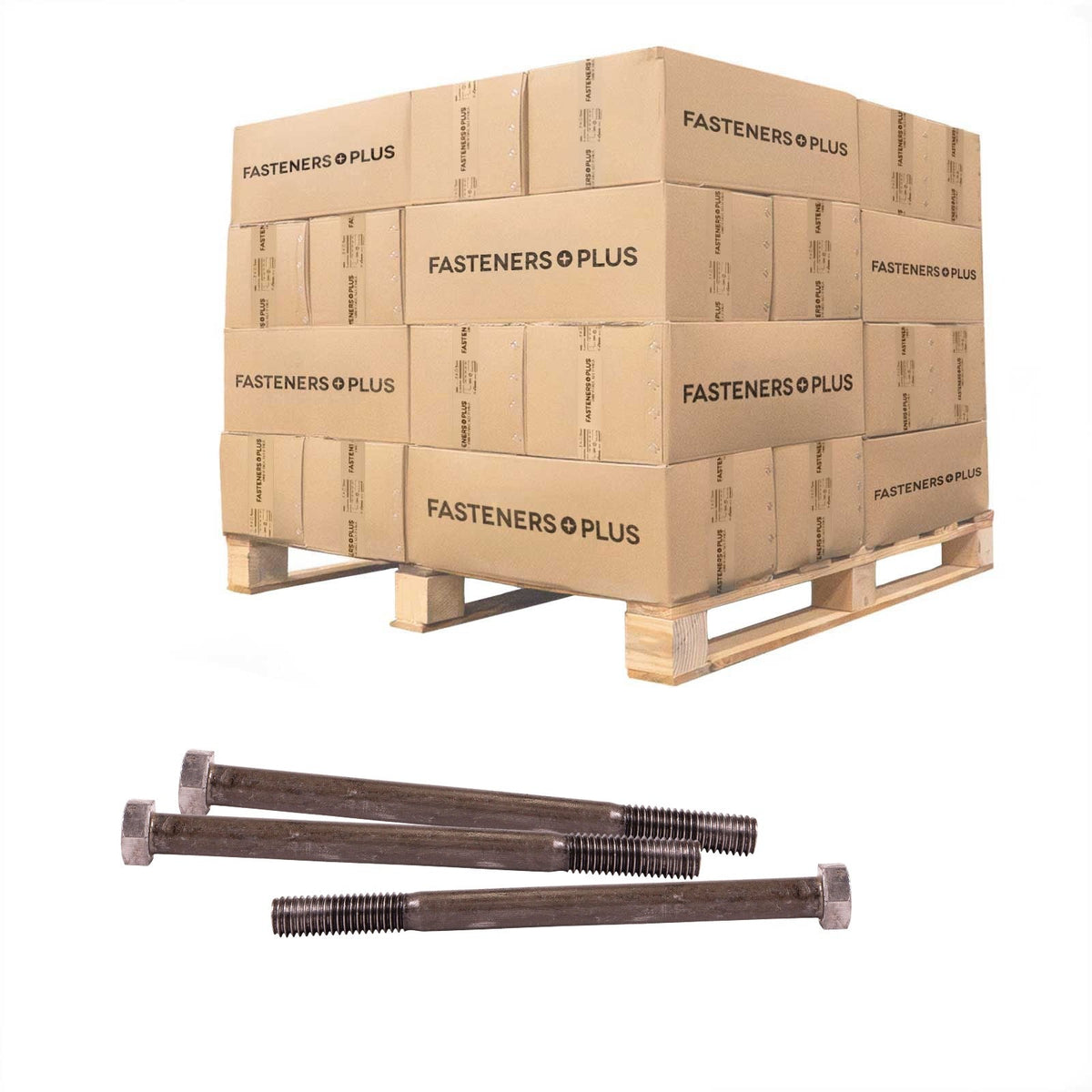 Conquest 1/2" x 6-1/2" A307 Grade A Hex Bolt - Plain - Pallet of 5,400