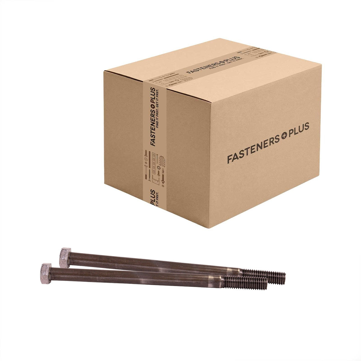 Conquest 1/2" x 8" A307 Grade A Hex Bolt - Plain - Carton of 125