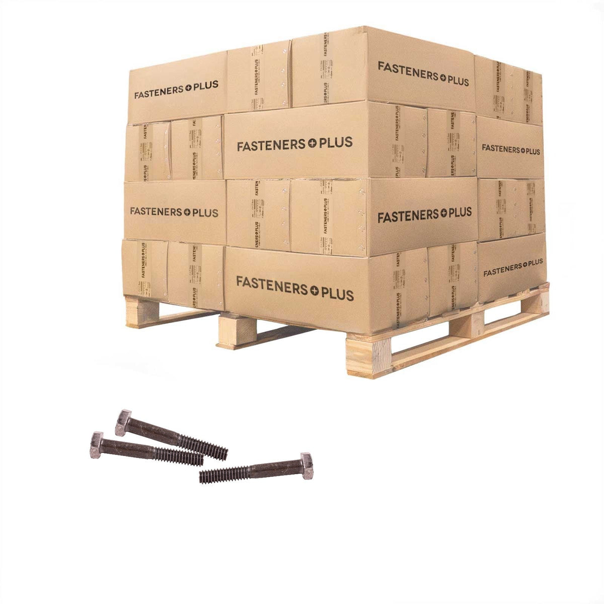 Conquest 1/4" x 1-3/4" A307 Grade A Hex Bolt - Plain - Pallet of 55,800