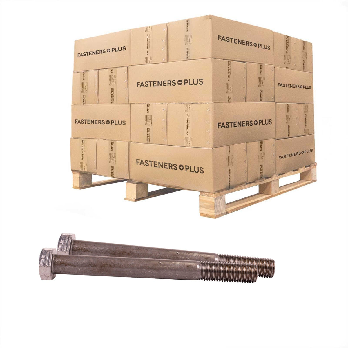 Conquest 1" x 10" A307 Grade A Hex Bolt - Plain - Pallet of 720