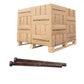 Conquest 1" x 14" A307 Grade A Hex Bolt with 6" Thread - Plain - Pallet of 720
