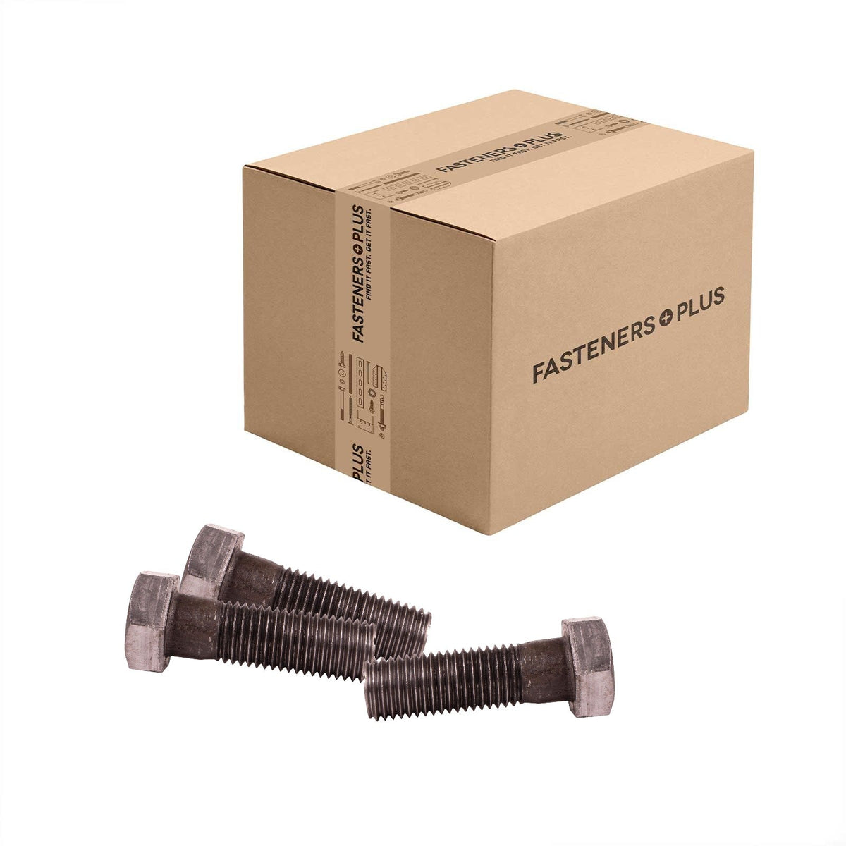 Conquest 1" x 3-1/4" A307 Grade A Hex Bolt - Plain - Carton of 60