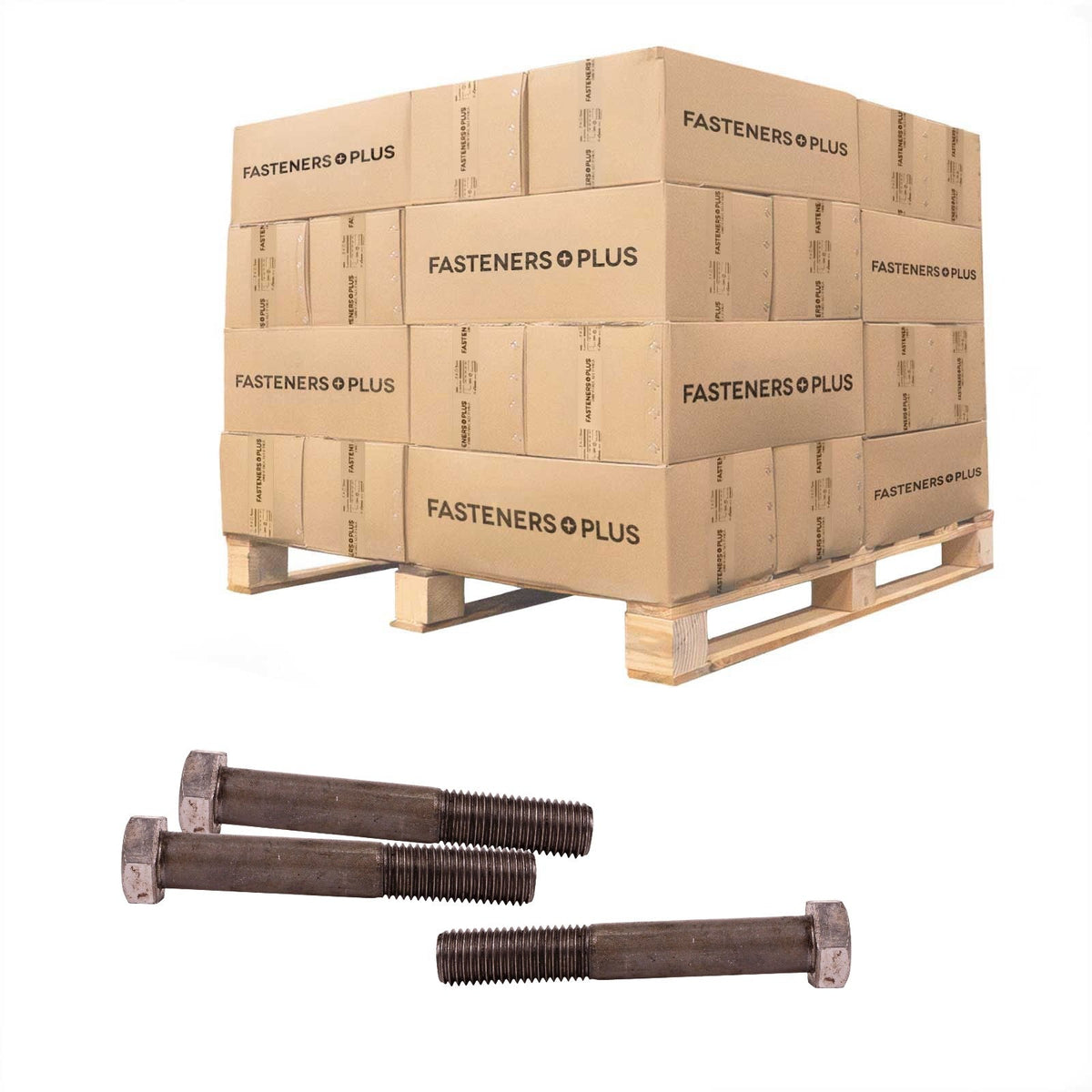 Conquest 1" x 6-1/2" A307 Grade A Hex Bolt - Plain - Pallet of 1,260