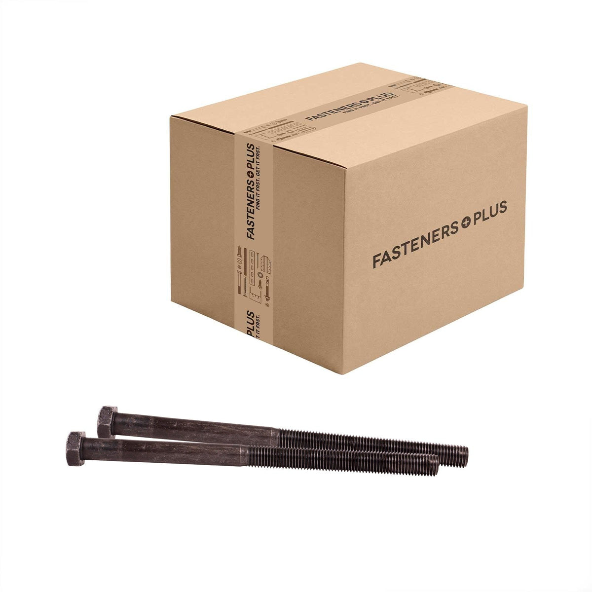 Conquest 3/4" x 11-1/2" A307 Grade A Hex Bolt with 6" Thread - Plain - Carton of 40
