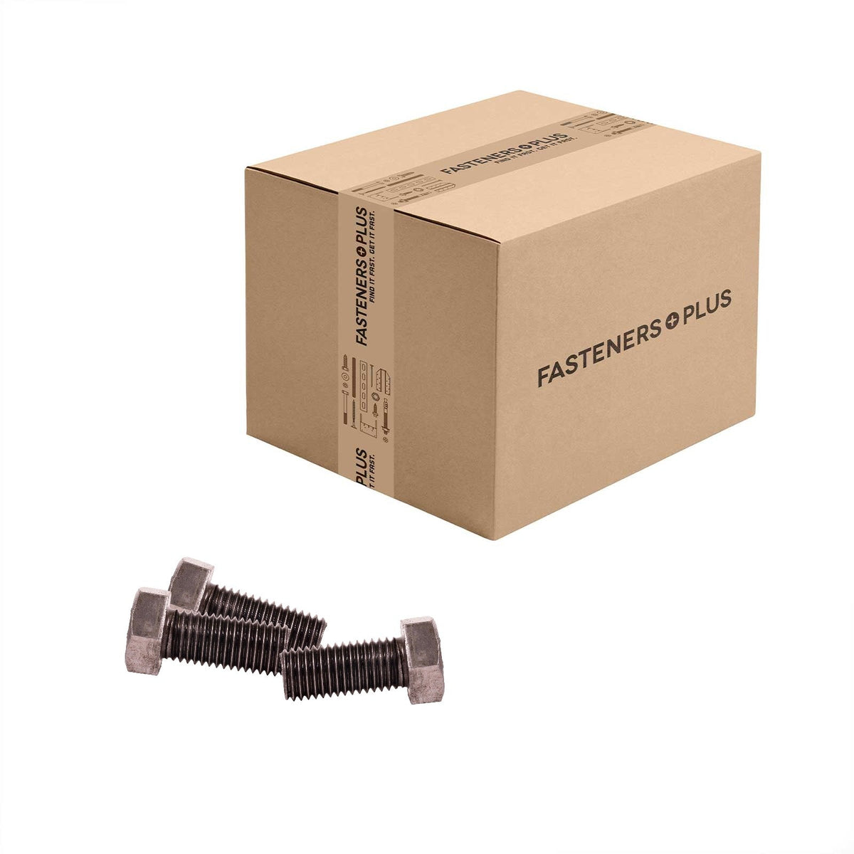 Conquest 3/4" x 1-3/4" A307 Grade A Fully Threaded Hex Bolt - Plain - Carton of 180