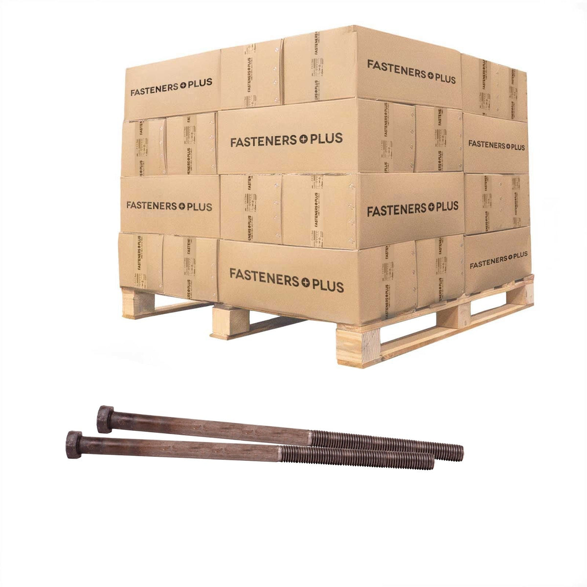 Conquest 3/4" x 15" A307 Grade A Hex Bolt with 6" Thread - Plain - Pallet of 1,000