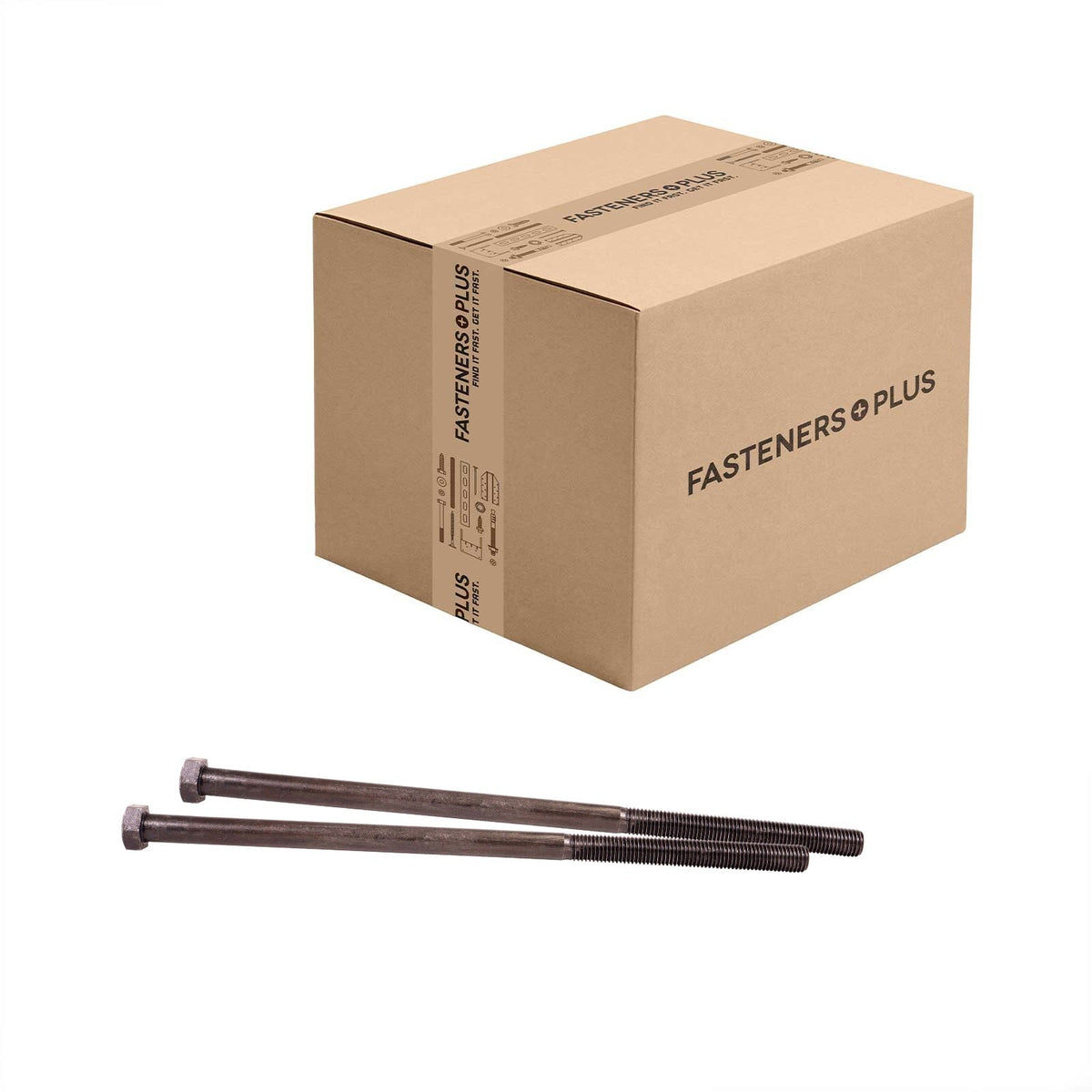 Conquest 3/4" x 17" A307 Grade A Hex Bolt with 6" Thread - Plain - Carton of 20