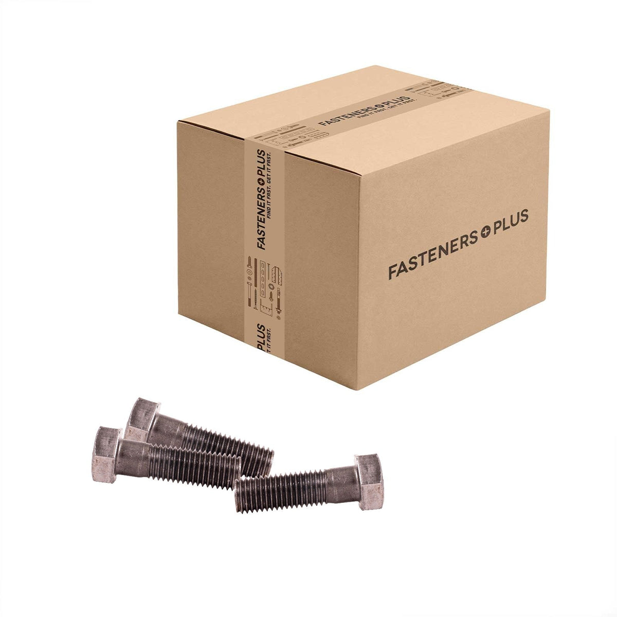 Conquest 3/4" x 2-1/2" A307 Grade A Hex Bolt - Plain - Carton of 90