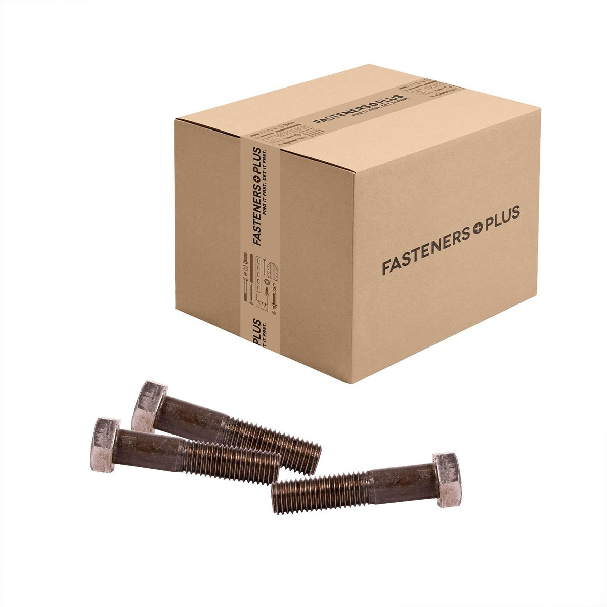 Conquest 3/4" x 3-1/2" A307 Grade A Hex Bolt - Plain - Carton of 100