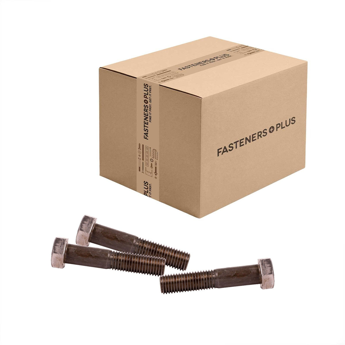 Conquest 3/4" x 3-3/4" A307 Grade A Hex Bolt - Plain - Carton of 95