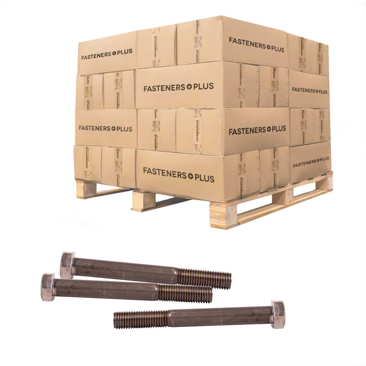Conquest 3/4" x 6-1/2" A307 Grade A Hex Bolt - Plain - Pallet of 2,160