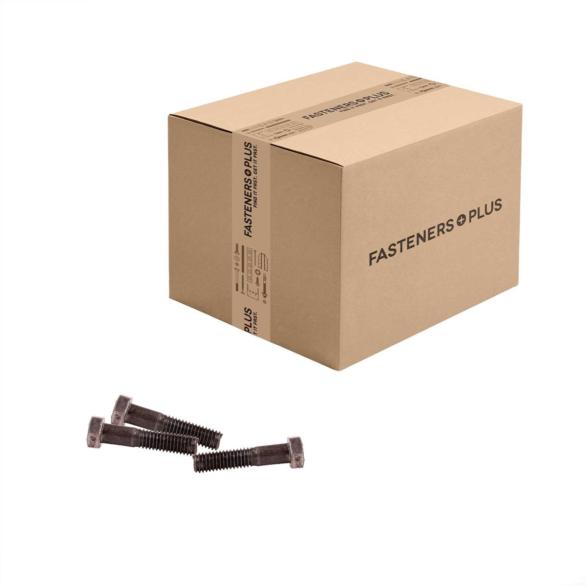 Conquest 3/8" x 1-3/4" A307 Grade A Hex Bolt - Plain - Carton of 700